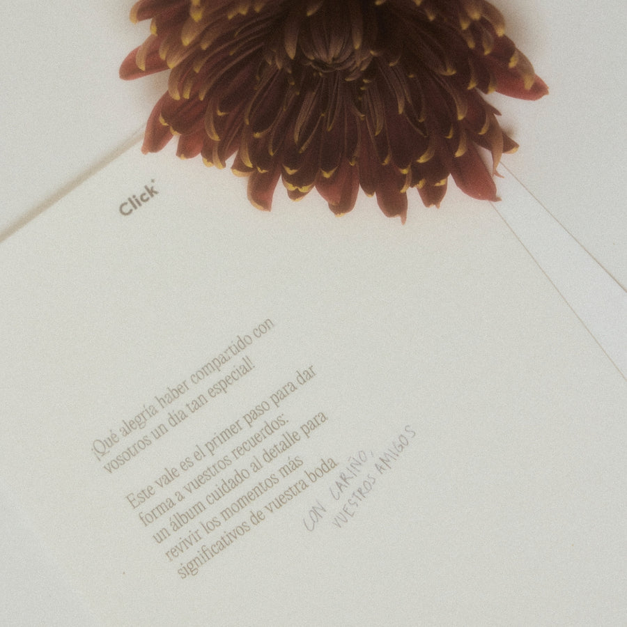 Tarjetón Regalo Álbum Bodas